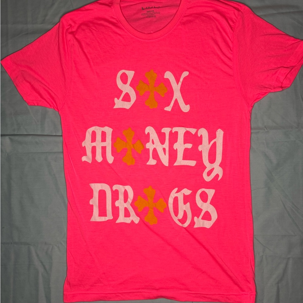 LUCKI US Tour Shirt. Pink Graphic Tee.